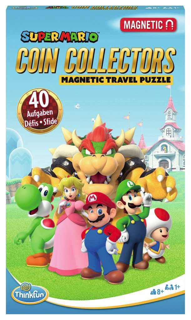 SU ORDINAZIONE Mario Kart Magnetic Travel Game Coin Collectors *DE-FR-IT Version*