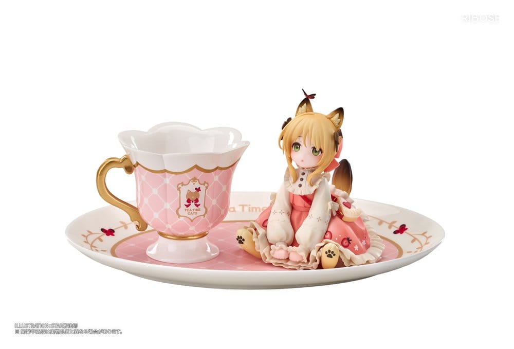 PREORDINE+ 10/2027 Original Character DLC Series PVC Figure Tea Time Cats Orange Cat 10 cm