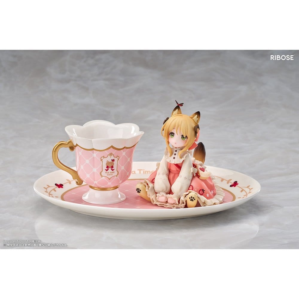 PREORDINE+ 10/2027 Original Character DLC Series PVC Figure Tea Time Cats Orange Cat 10 cm