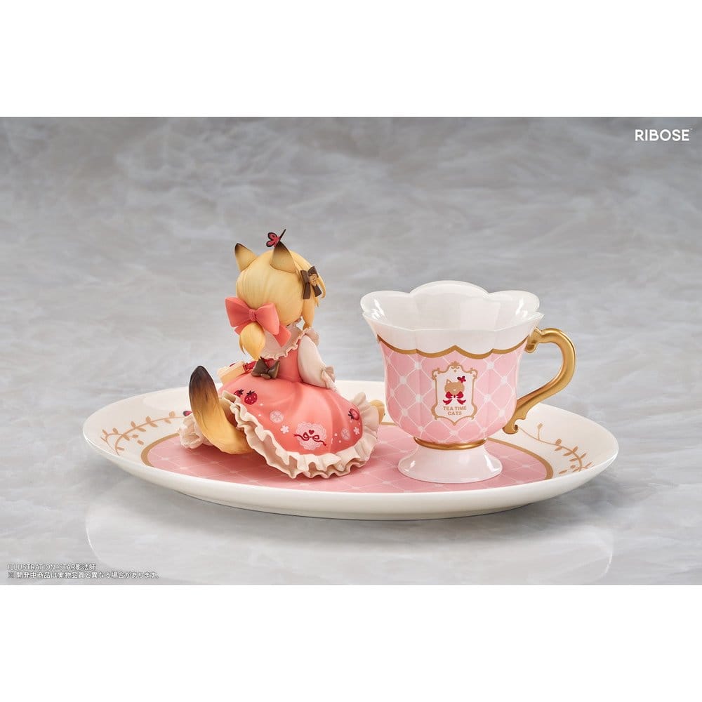 PREORDINE+ 10/2027 Original Character DLC Series PVC Figure Tea Time Cats Orange Cat 10 cm