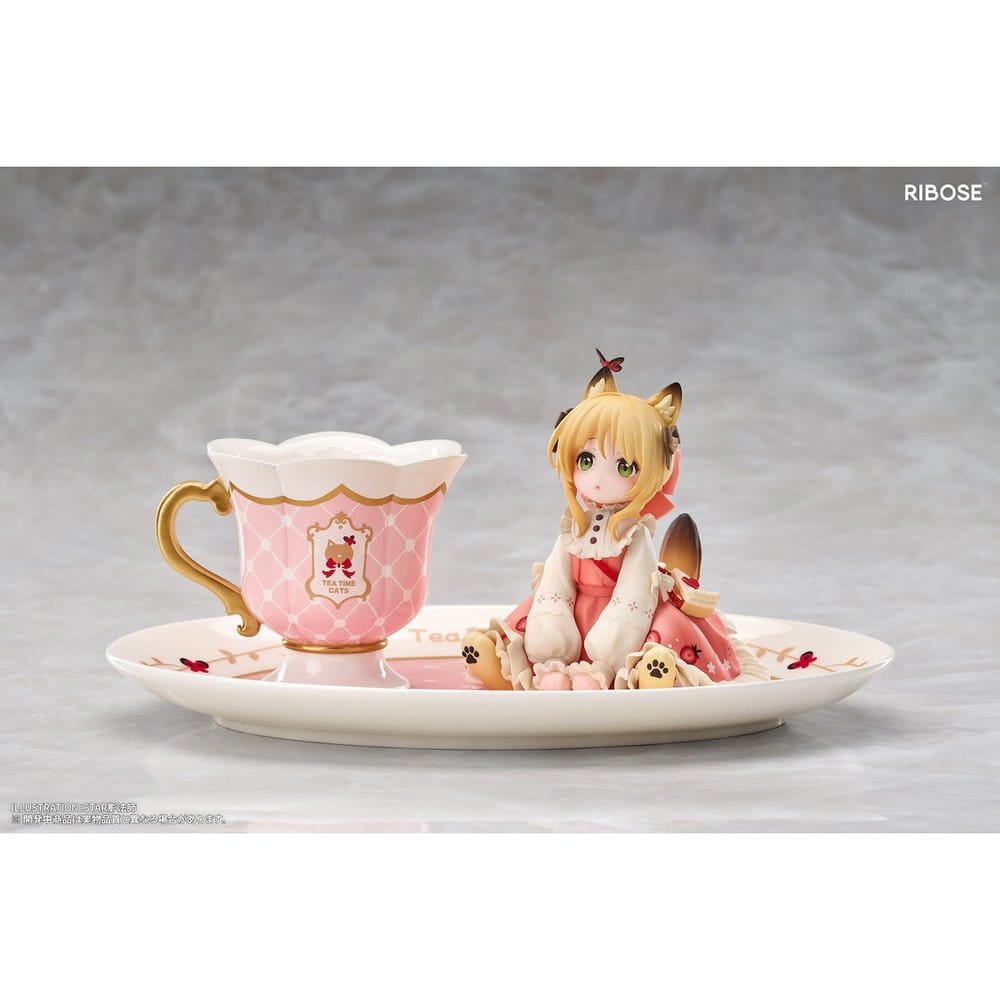 PREORDINE+ 10/2027 Original Character DLC Series PVC Figure Tea Time Cats Orange Cat 10 cm