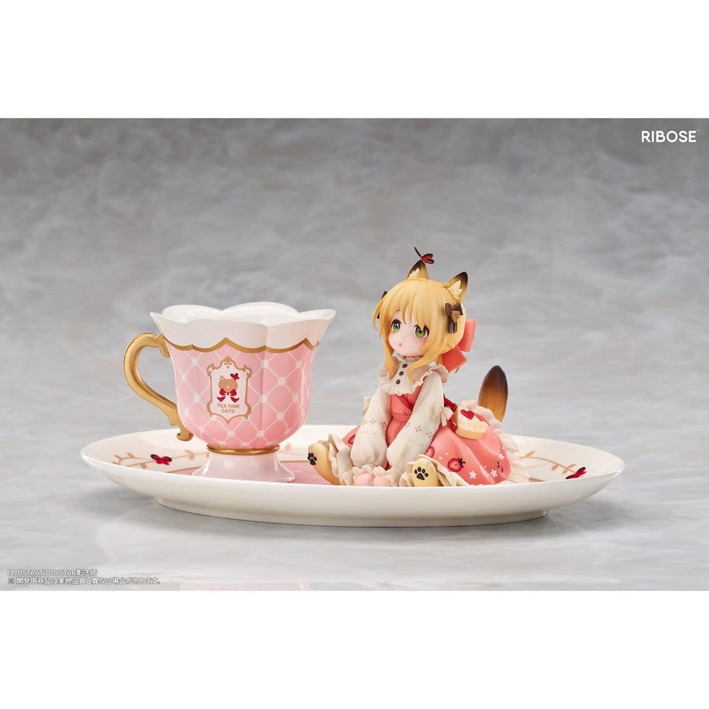 PREORDINE+ 10/2027 Original Character DLC Series PVC Figure Tea Time Cats Orange Cat 10 cm