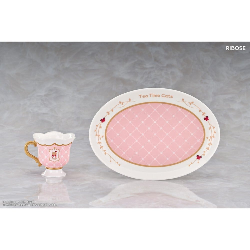 PREORDINE+ 10/2027 Original Character DLC Series PVC Figure Tea Time Cats Orange Cat 10 cm