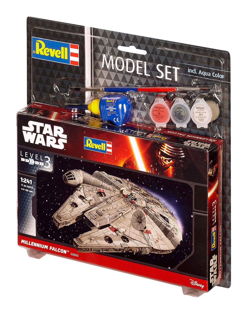 🧪 LAB | SU ORDINAZIONE Star Wars Model Kit 1/241 Model Set Millennium Falcon 10 cm