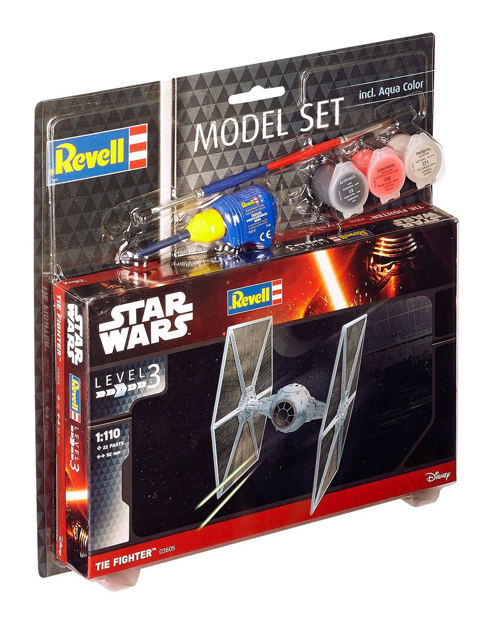 🧪 LAB | SU ORDINAZIONE Star Wars Model Kit 1/110 Model Set TIE Fighter 9 cm