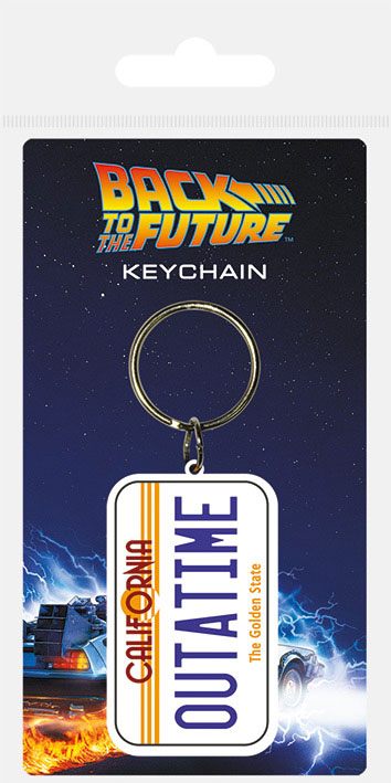 MADE TO ORDER Back to the Future Rubber Keychain License Plate 6 cm