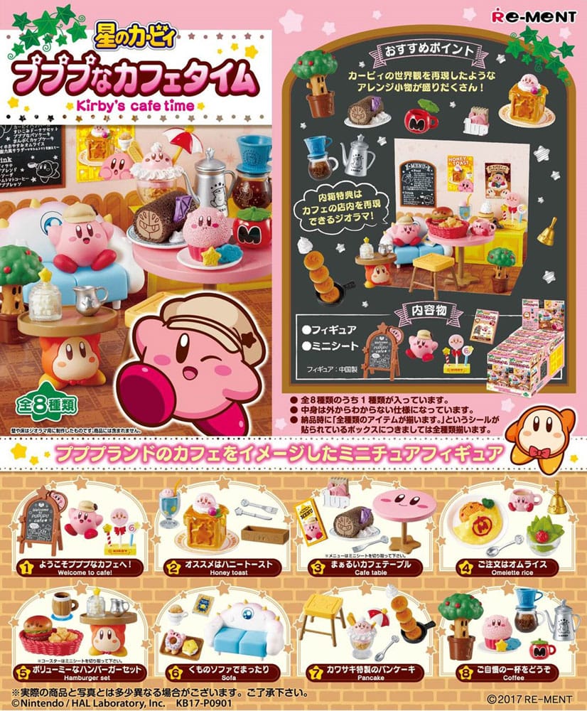 PREORDINE+ 10/2025 Kirby Mini Figures 6 cm Kirby's Café Time Display (8)