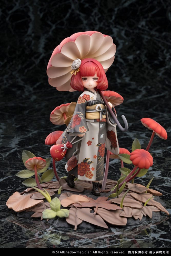 SU ORDINAZIONE The Mushroom Girls PVC Statue 1/1 No.6 Marasmius Haematocephalus 23 cm