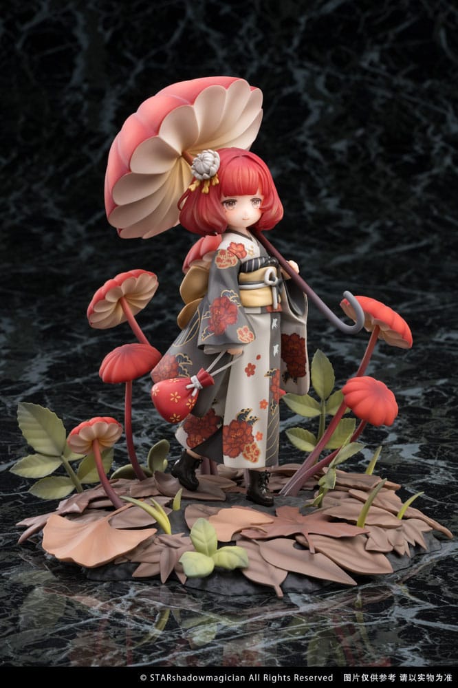 PREORDINE+ 06/2026 The Mushroom Girls PVC Statue 1/1 No.6 Marasmius Haematocephalus 23 cm