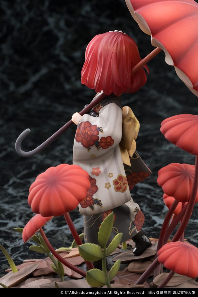 SU ORDINAZIONE The Mushroom Girls PVC Statue 1/1 No.6 Marasmius Haematocephalus 23 cm