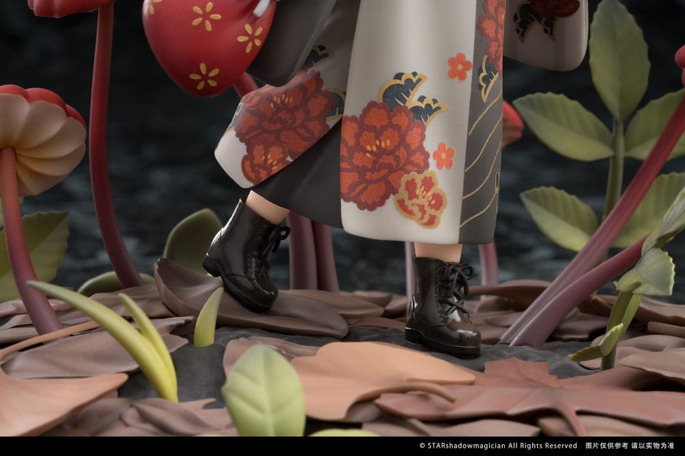 SU ORDINAZIONE The Mushroom Girls PVC Statue 1/1 No.6 Marasmius Haematocephalus 23 cm