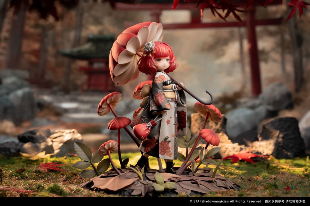 SU ORDINAZIONE The Mushroom Girls PVC Statue 1/1 No.6 Marasmius Haematocephalus 23 cm