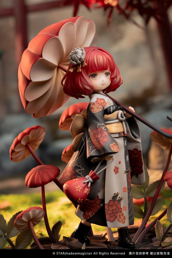 SU ORDINAZIONE The Mushroom Girls PVC Statue 1/1 No.6 Marasmius Haematocephalus 23 cm