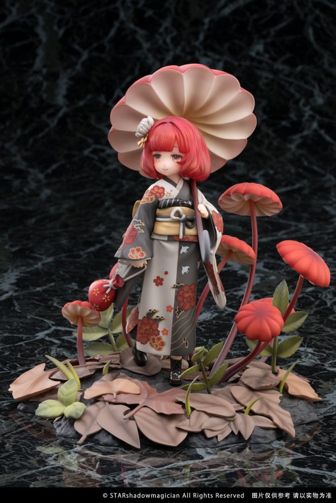 SU ORDINAZIONE The Mushroom Girls PVC Statue 1/1 No.6 Marasmius Haematocephalus 23 cm