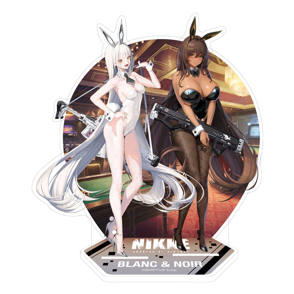 MADE TO ORDER Goddess of Victory: Nikke Acrylic Diorama Blanc &amp; Noir 18 cm