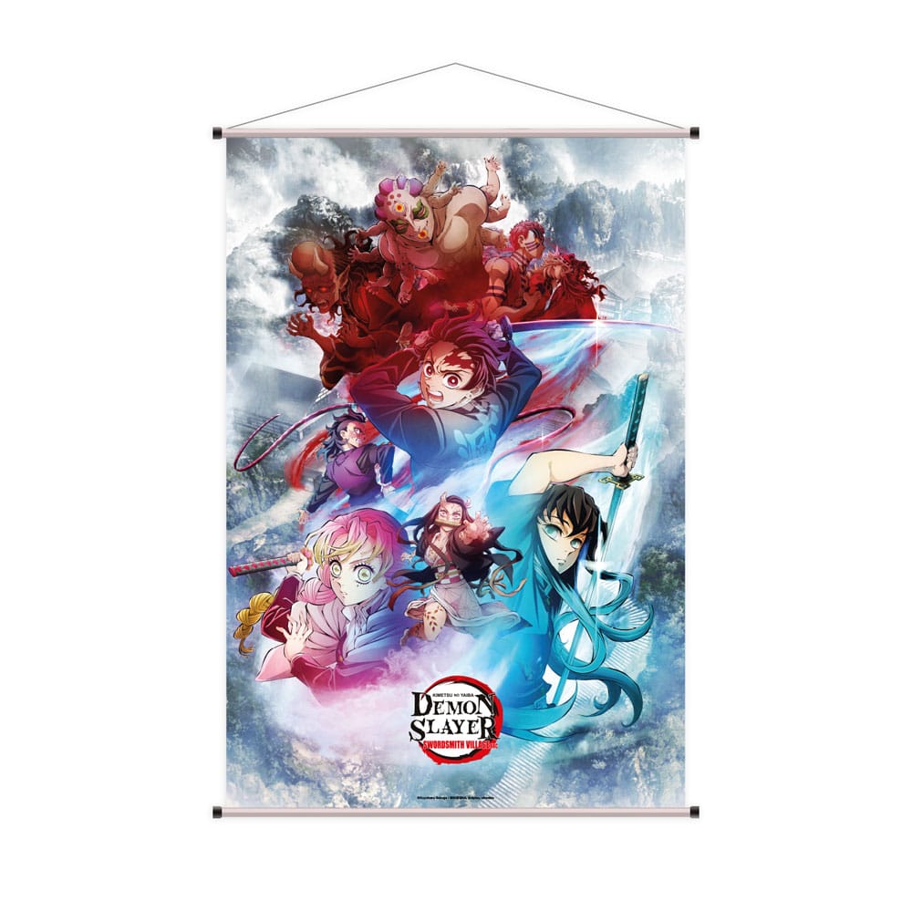 SU ORDINAZIONE Demon Slayer Wallscroll Swordsmith Village Arc Ver. A 60 x 90 cm