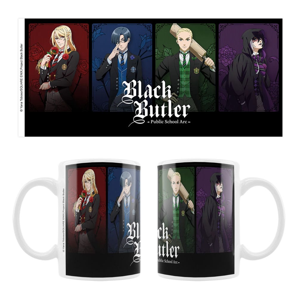 AUF BESTELLUNG HERGESTELLT Black Butler: Public School Arc Keramiktasse Edgar, Lawrence, Herman &amp; Gregory *SONDERPREIS* AUSVERKAUFT