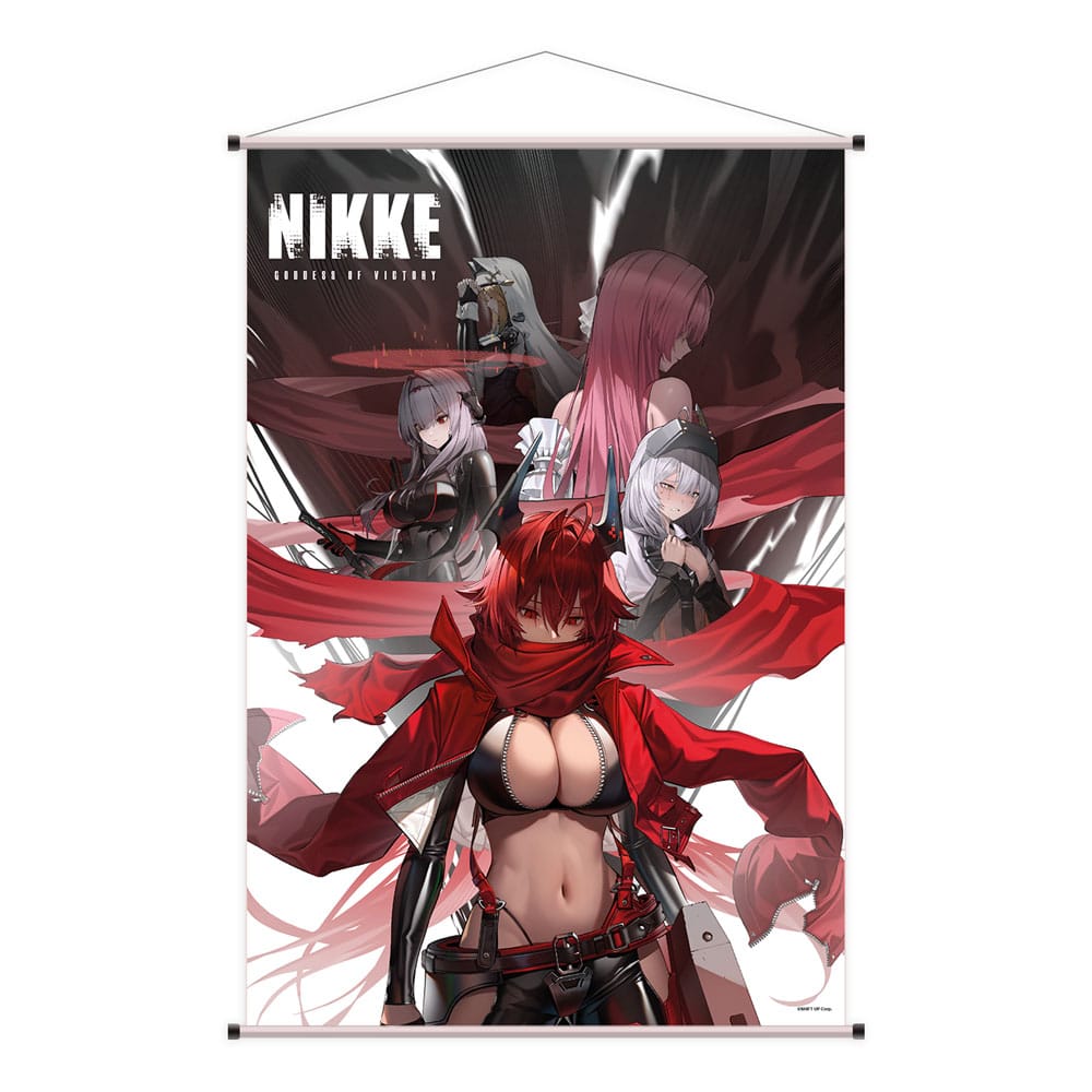 SU ORDINAZIONE Goddess of Victory: Nikke Wallscroll Red Hood, Snow White, Scarlet, Dorothy & Rapunzel 60 x 90 cm