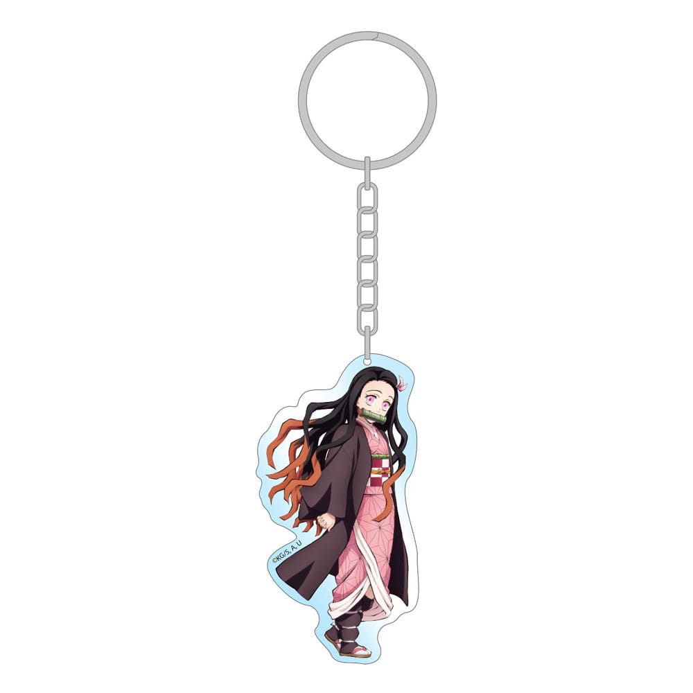SU ORDINAZIONE Demon Slayer: Kimetsu no Yaiba Acrylic Keychain Nezuko Holographic 7 cm 