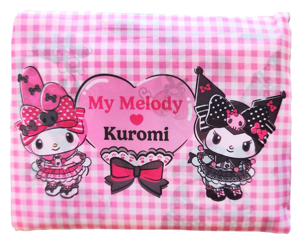 SU ORDINAZIONE Sanrio Pink Black Party Series Tote Bag Kuromi & My Melody Foldable