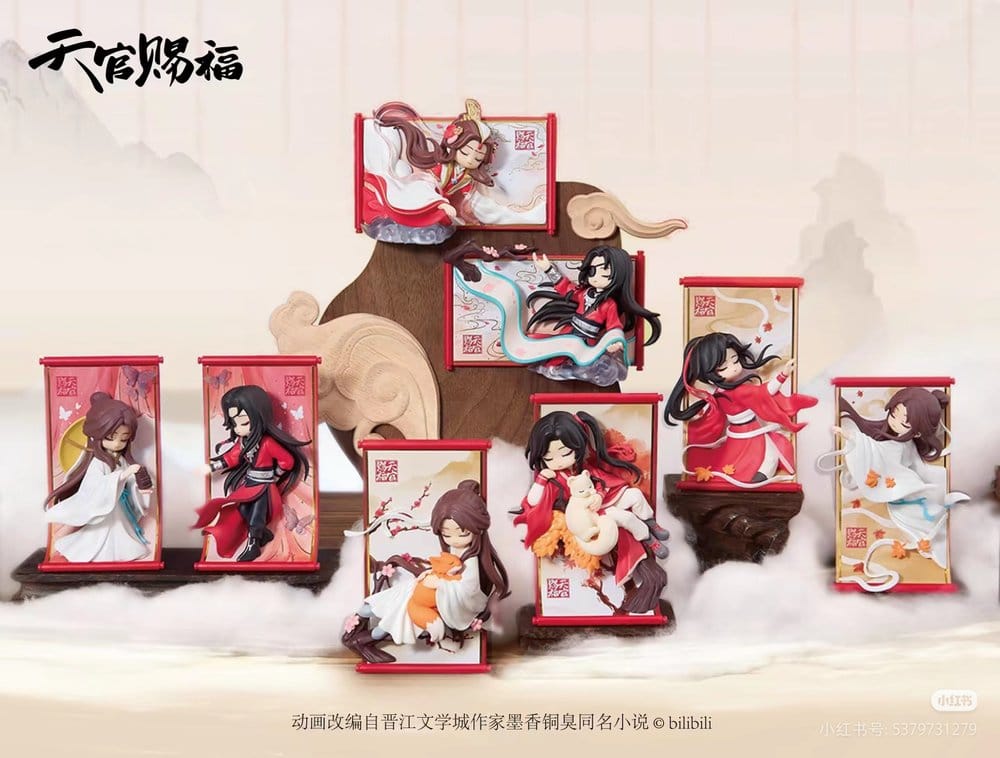 SU ORDINAZIONE Heaven Official's Blessing Mini Figures Gong Fu Jing Juan Series 13 cm Blind Box Display (8)