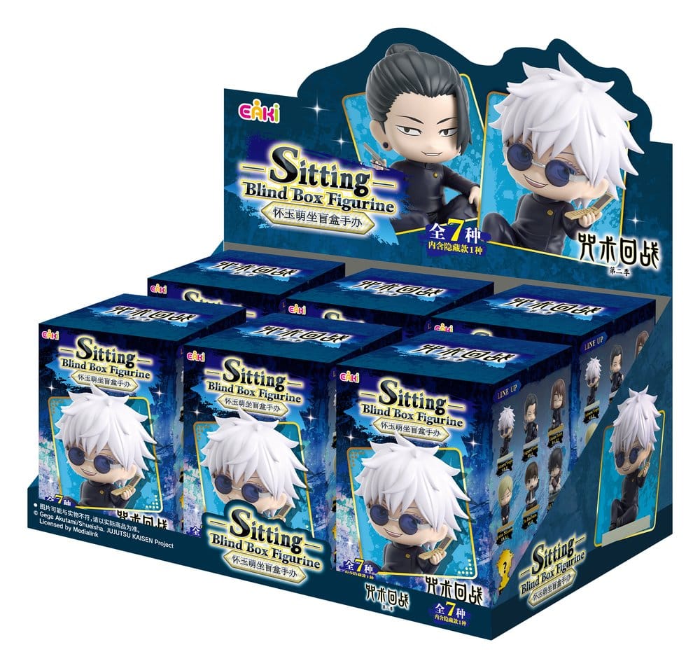 PREORDINE+ 05/2027 Jujutsu Kaisen PVC Mini Figures Season 2 Sitting Series Blind Box 8 cm Display (6)