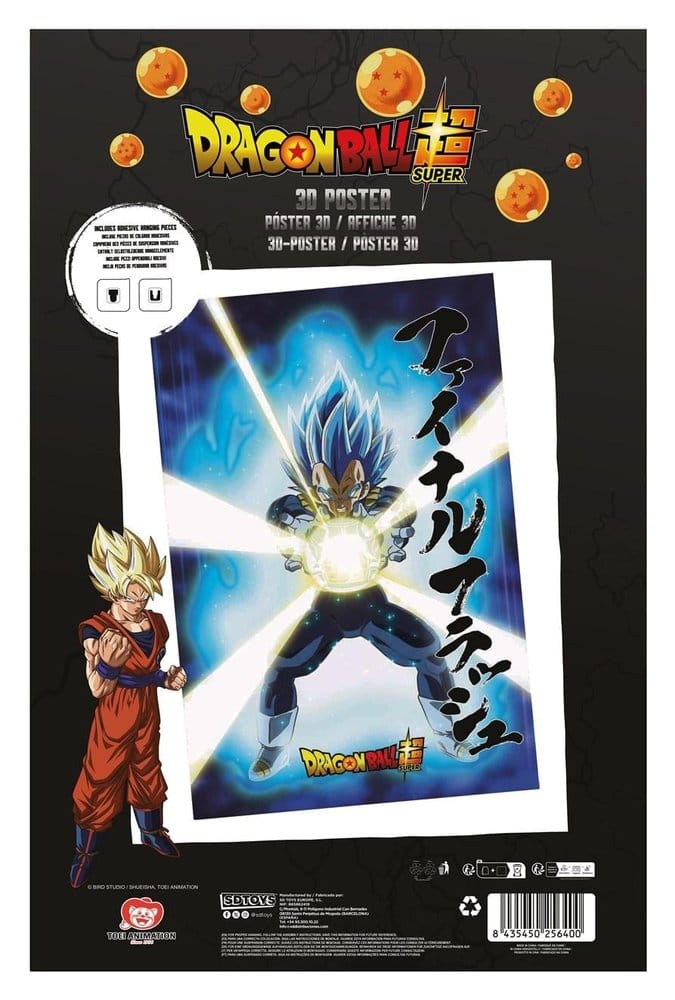 SU ORDINAZIONE Dragon Ball Super 3D Poster Survival Vegeta 38 x 58 cm 