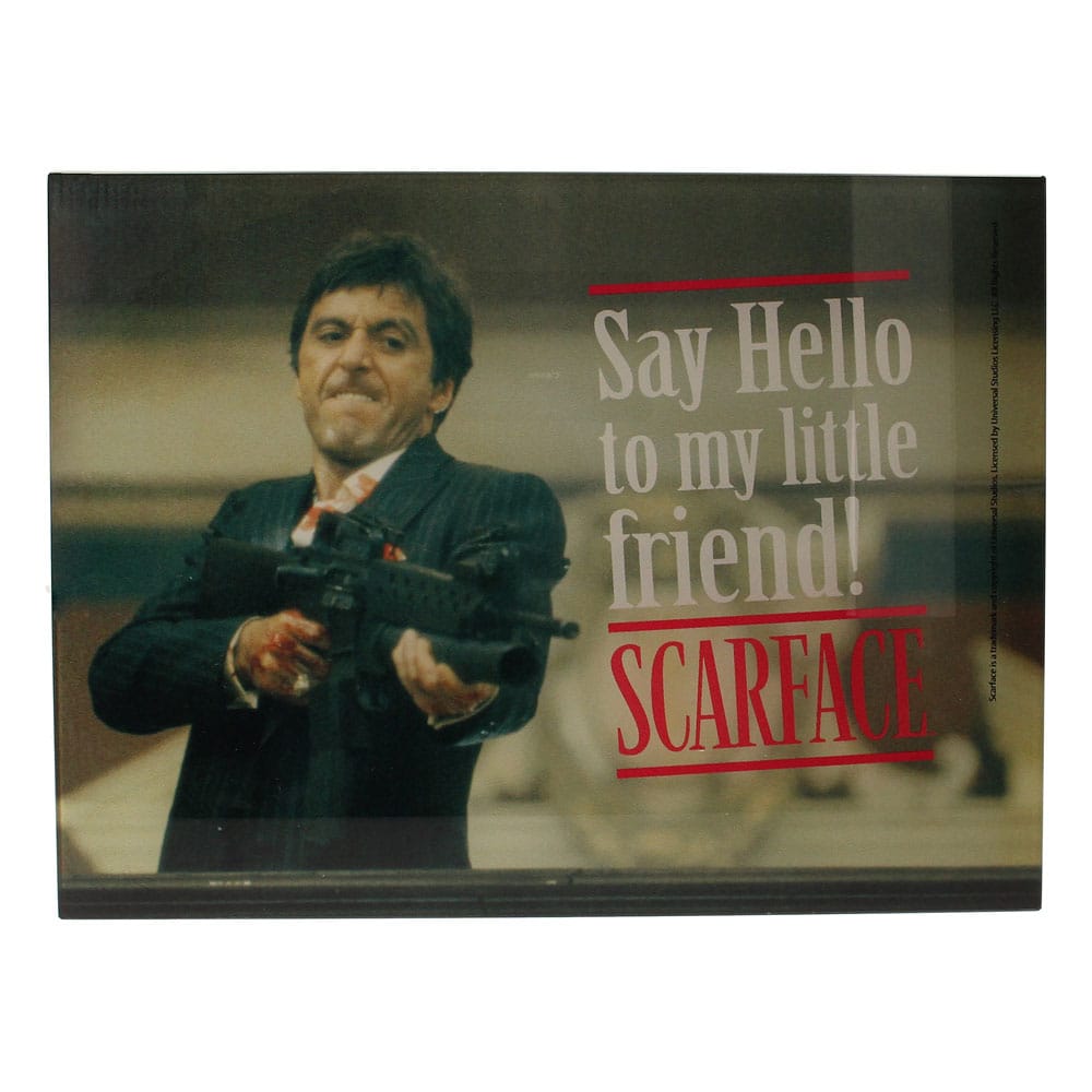 SU ORDINAZIONE Scarface Glass Poster Say Hello 40 x 30 cm