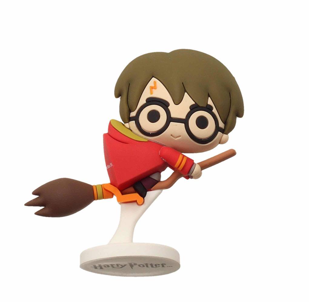 MADE TO ORDER Harry Potter Pokis Rubber Minifigure Harry Potter Nimbus Red Cape 6 cm