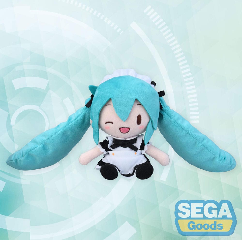 SU ORDINAZIONE Hatsune Miku Project Diva Arcade Fuwa Petit Mini Plush Figure Miku Maid Ver. (EX) 16 cm ESAURITO