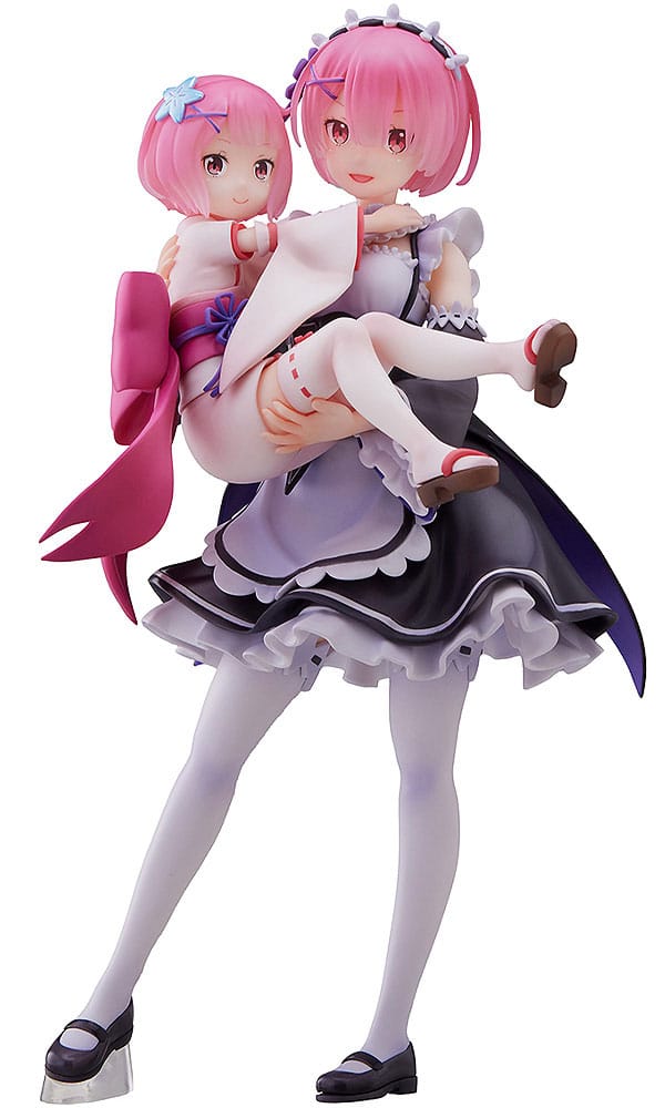 MADE TO ORDER Re:Zero Starting Life in Another World PVC Statue 1/7 Ram &amp; Childhood Ram 23 cm *SPECIAL PRICE*