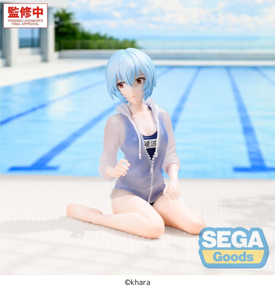 PREORDINE+ 12/2026 Rebuild of Evangelion Yumemirize PVC Figure Rei Ayanami School Swimsuit Ver. 13 cm
