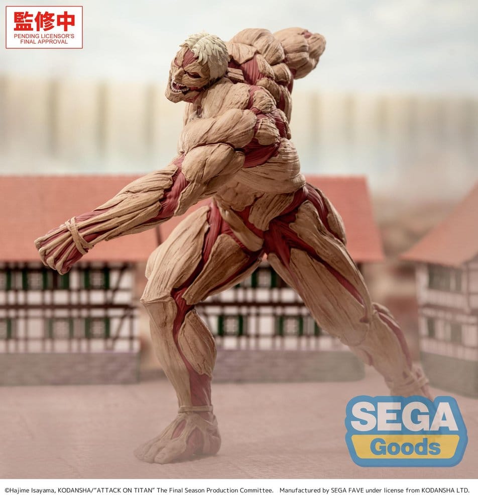 PREORDINE+ 03/2027 Attack on Titan GigantiX PVC Figure Reiner Braun Armored Titan Ver. 25 cm