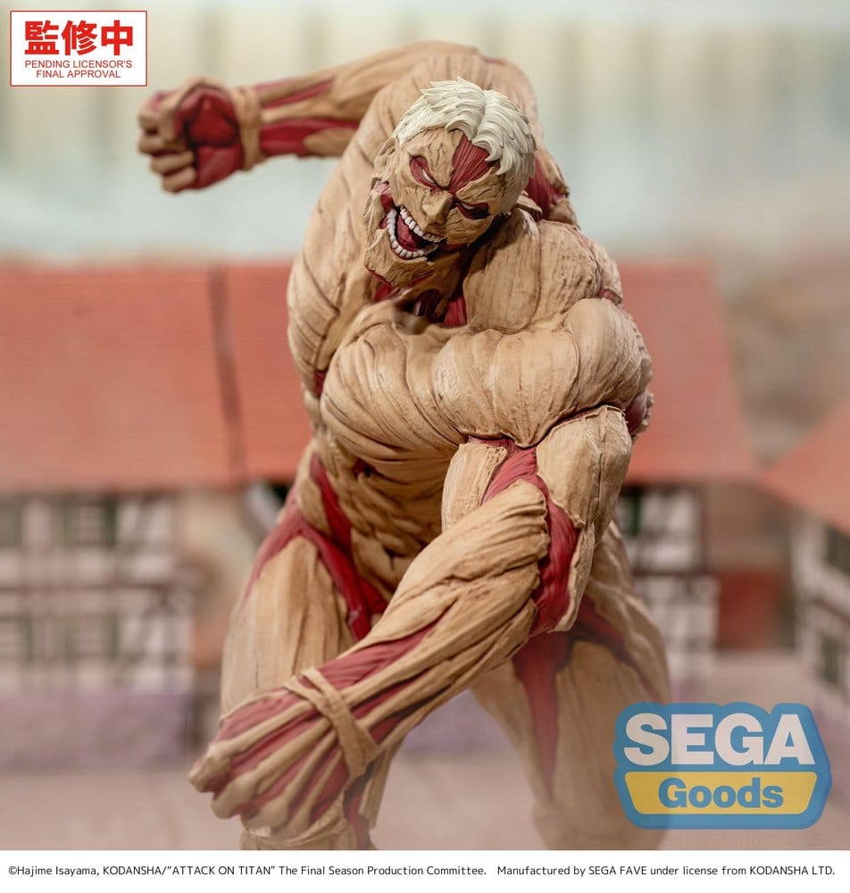 PREORDINE+ 03/2027 Attack on Titan GigantiX PVC Figure Reiner Braun Armored Titan Ver. 25 cm