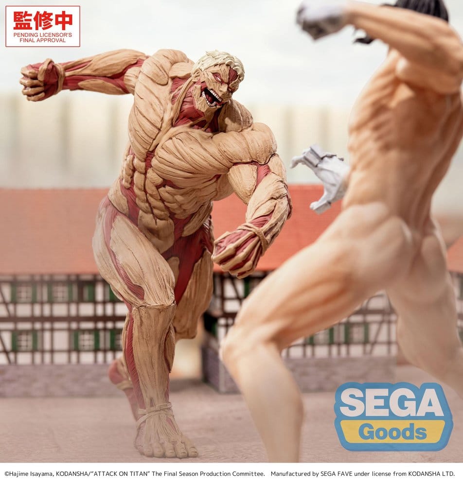 PREORDINE+ 03/2027 Attack on Titan GigantiX PVC Figure Reiner Braun Armored Titan Ver. 25 cm
