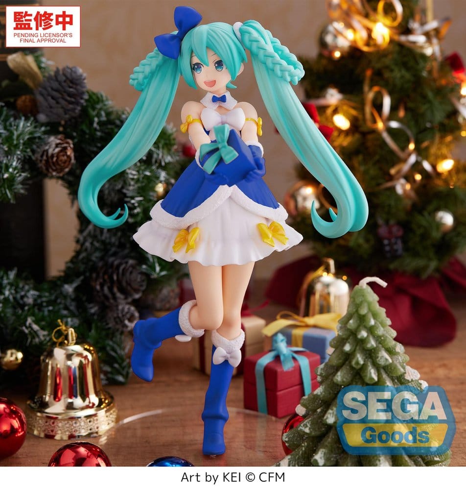 PREORDINE+ 02/2027 Character Vocal Series 01: Hatsune Miku High Premium PVC Figure Hatsune Miku Sapphire Christmas Ver. 21 cm