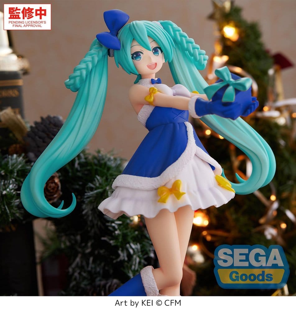 PREORDINE+ 02/2027 Character Vocal Series 01: Hatsune Miku High Premium PVC Figure Hatsune Miku Sapphire Christmas Ver. 21 cm