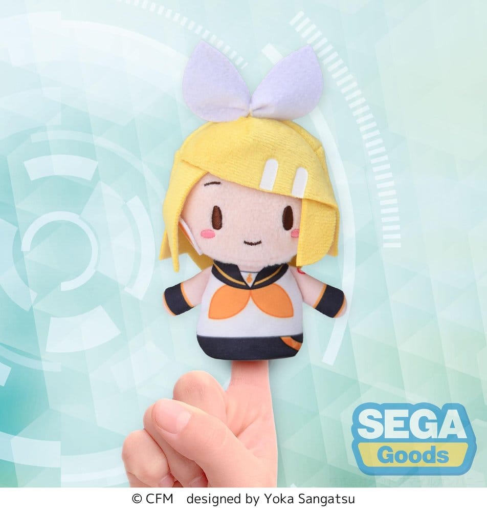 PREORDINE+ 06/2027 Kagamine Rin & Len Fuwa Petit Plush Kagamine Rin Finger Mascot 10 cm
