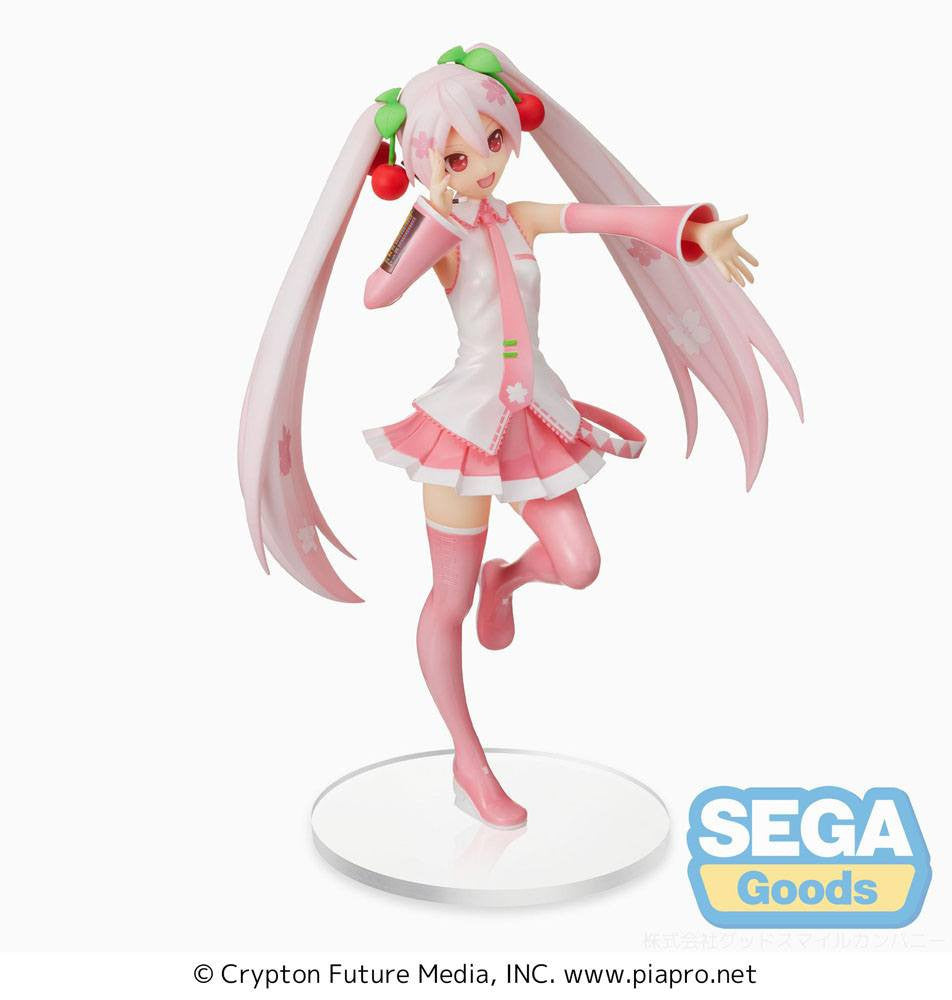IN STOCK  (Scatola Danneggiata) Hatsune Miku SPM Statue Sakura Miku Ver. 3 21 cm