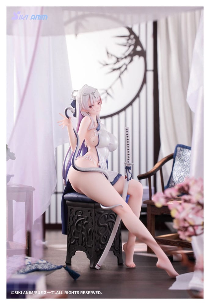 IN STOCK (Scatola Danneggiata) Original Character PVC Statue 1/7 The Color of the Blue - White Snake Normal Edition 20 cm