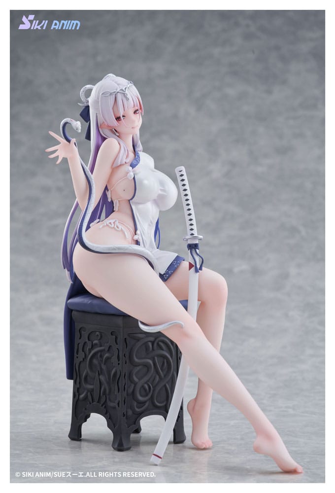 IN STOCK (Scatola Danneggiata) Original Character PVC Statue 1/7 The Color of the Blue - White Snake Normal Edition 20 cm