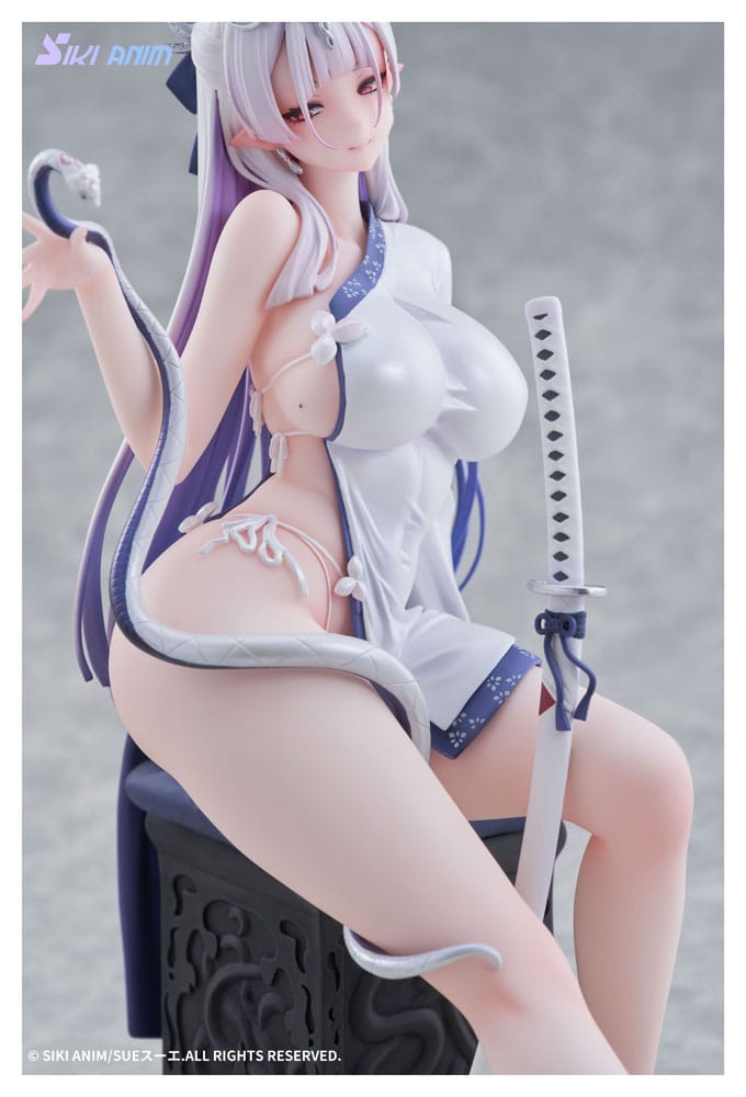 IN STOCK (Scatola Danneggiata) Original Character PVC Statue 1/7 The Color of the Blue - White Snake Normal Edition 20 cm