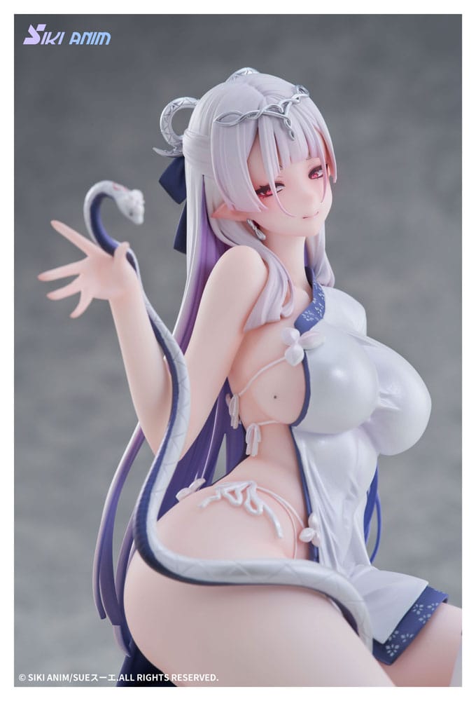 IN STOCK (Scatola Danneggiata) Original Character PVC Statue 1/7 The Color of the Blue - White Snake Normal Edition 20 cm