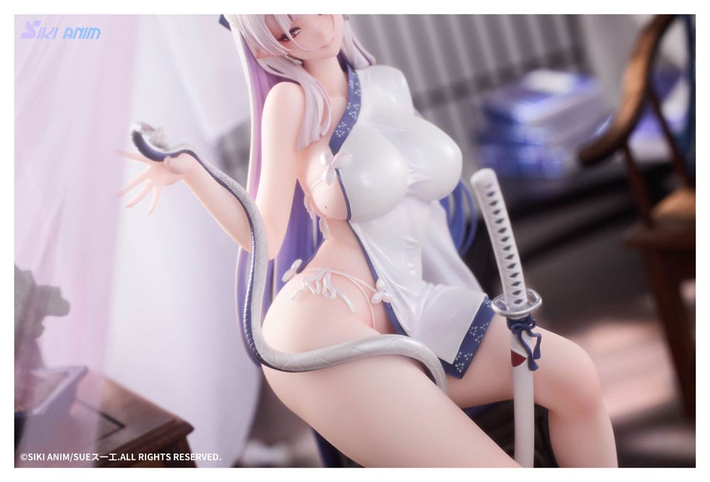 IN STOCK (Scatola Danneggiata) Original Character PVC Statue 1/7 The Color of the Blue - White Snake Normal Edition 20 cm