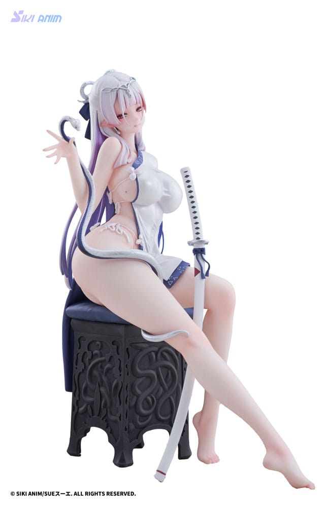 IN STOCK (Scatola Danneggiata) Original Character PVC Statue 1/7 The Color of the Blue - White Snake Normal Edition 20 cm
