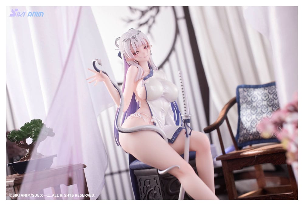 IN STOCK (Scatola Danneggiata) Original Character PVC Statue 1/7 The Color of the Blue - White Snake Normal Edition 20 cm