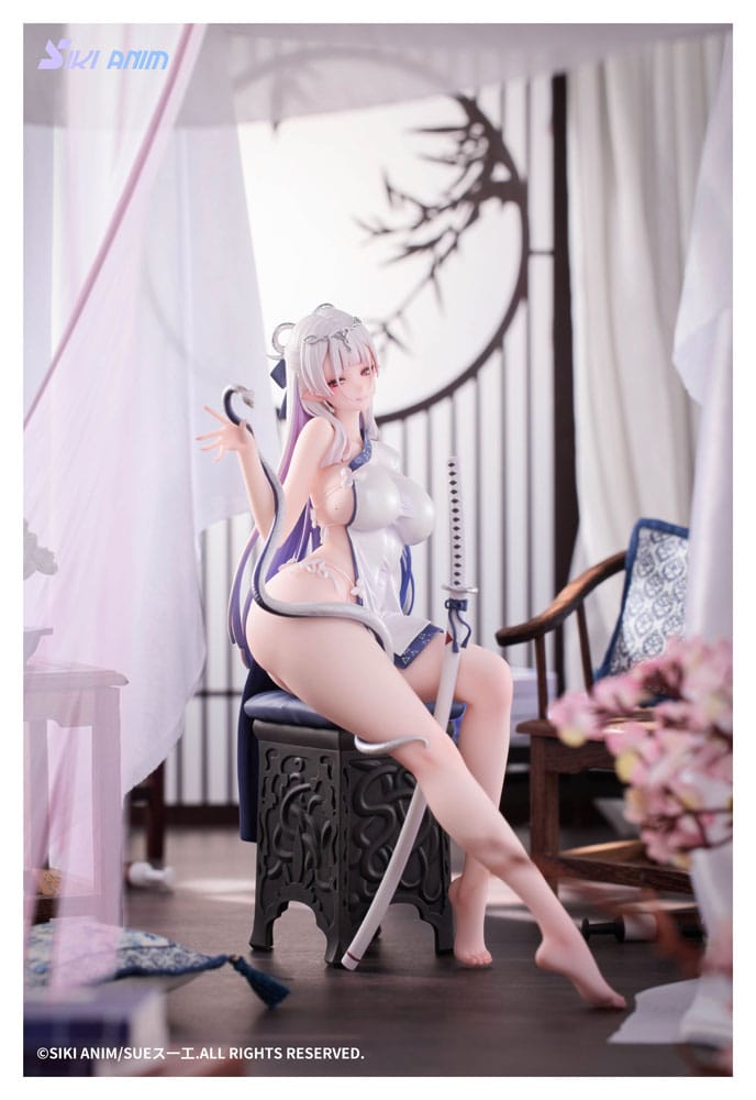 IN STOCK (Scatola Danneggiata) Original Character PVC Statue 1/7 The Color of the Blue - White Snake Normal Edition 20 cm