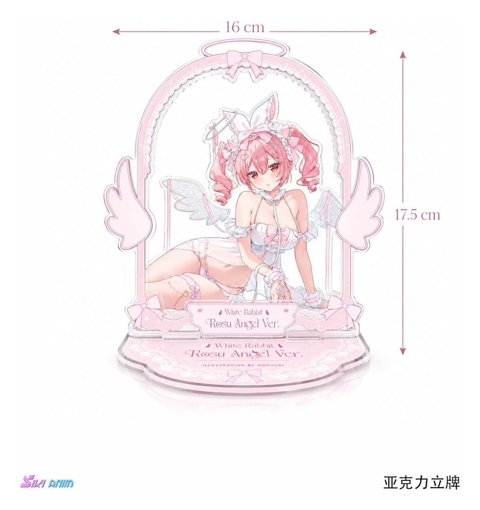 PREORDINE+ 10/2027 Original Character PVC Figure 1/4 White Rabbit Rosu Angel Ver. Illustrated by Rosuuri Bonus Edition 23 cm