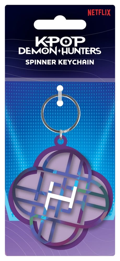 🧪 LAB | SU ORDINAZIONE KPop Demon Hunters Metal Keychain Spinner Huntrix