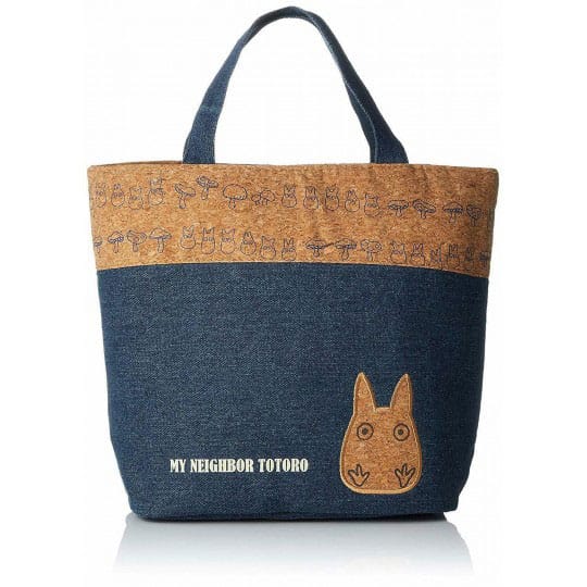 SU ORDINAZIONE My Neighbor Totoro Lunch Bag cork & denim style Totoro